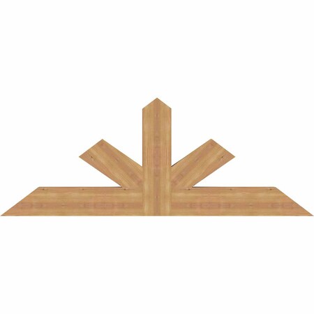 Ekena Millwork Saratoga Smooth Timber Gable Bracket, Western Red Cedar, 60"W x 22"H x 3 1/2"D x 5 1/2"F, 9/12 Pitch GBW060X22X0406SAR00SWR